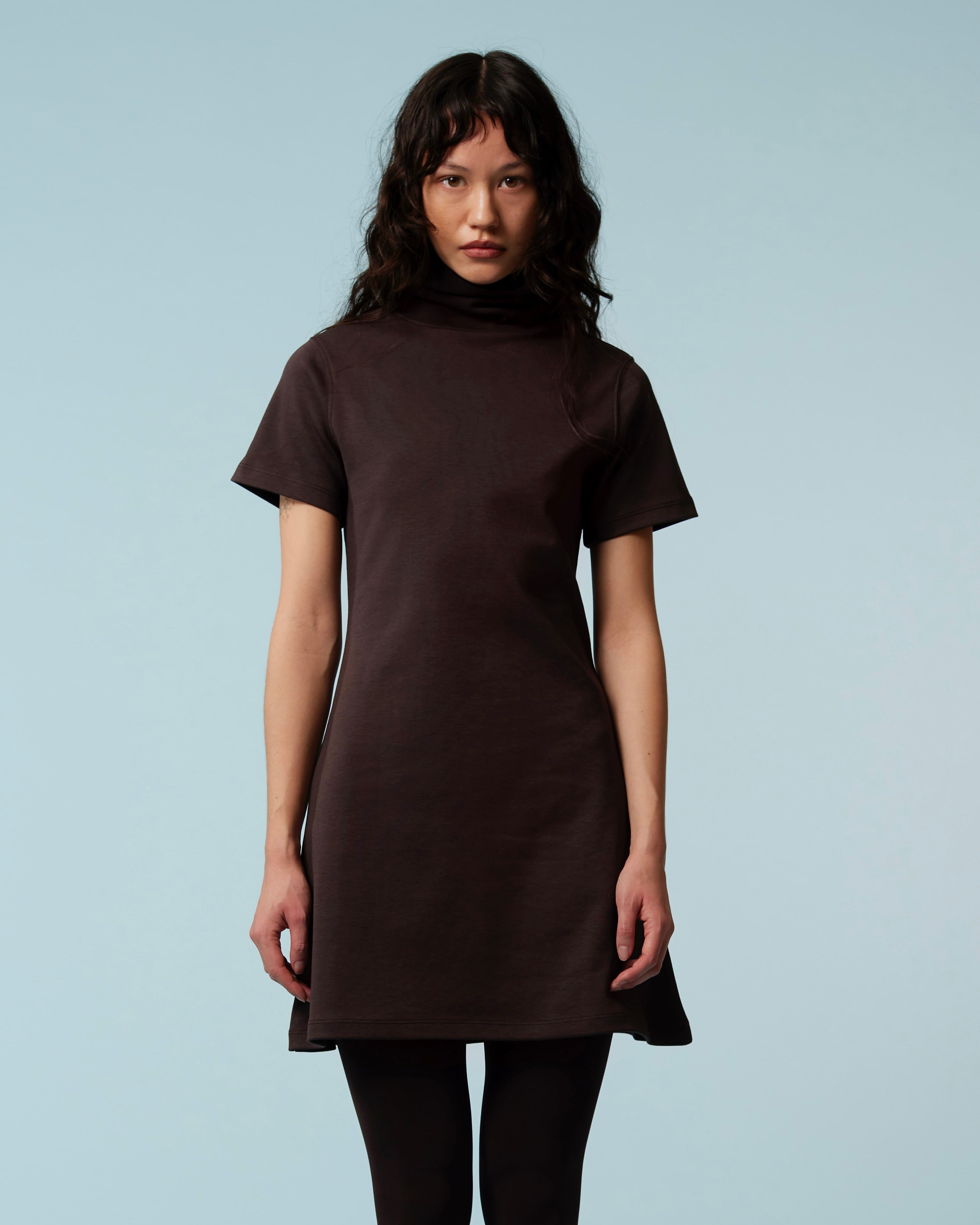 short turtleneck dress Donna's Short Sleeve Turtleneck Dress – Vicinavicina